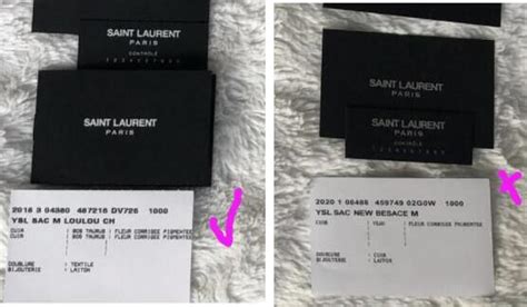 fake ysl y vs real|ysl authenticity card.